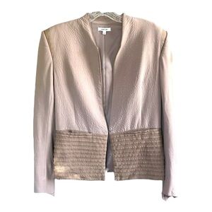Helmut Lang Pleated Jacket Wool Blend Blazer Dusty Rose Lightweight Womens 10